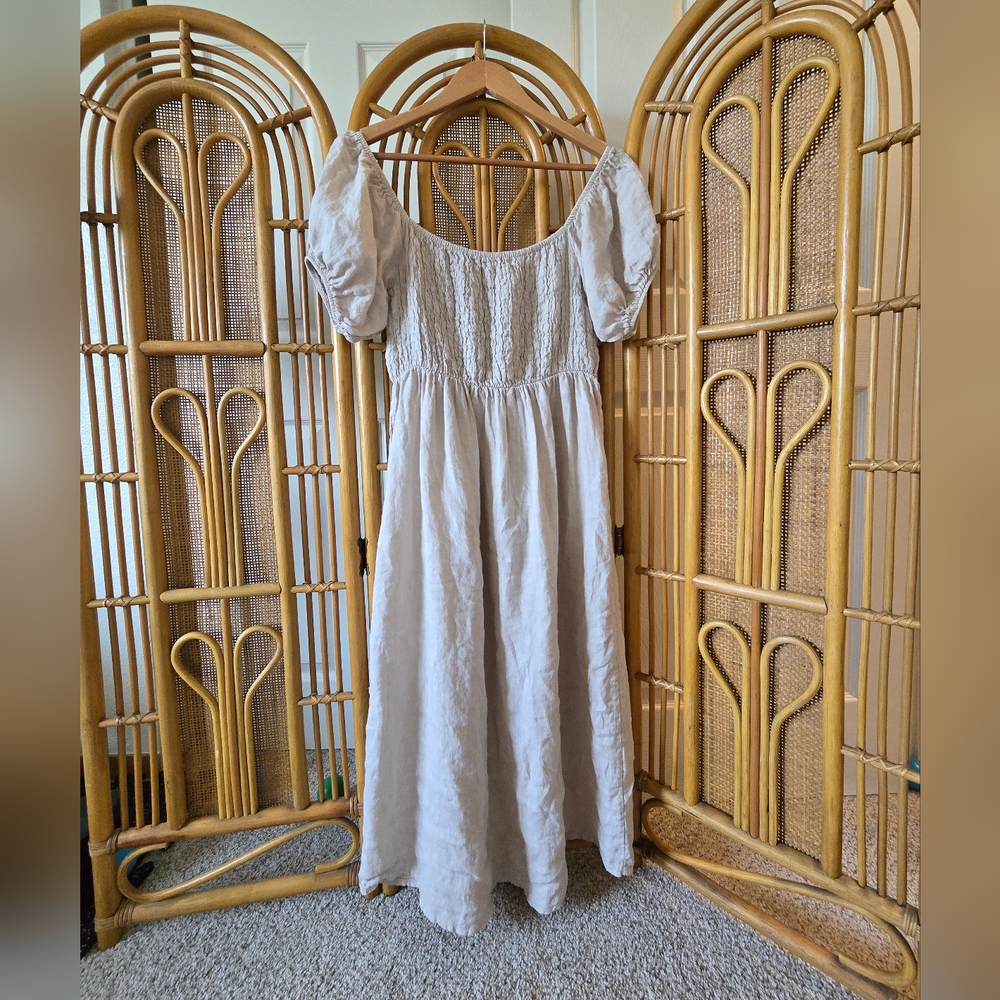 Beachwood Baby Menorca Dress In Moon Cream Tan